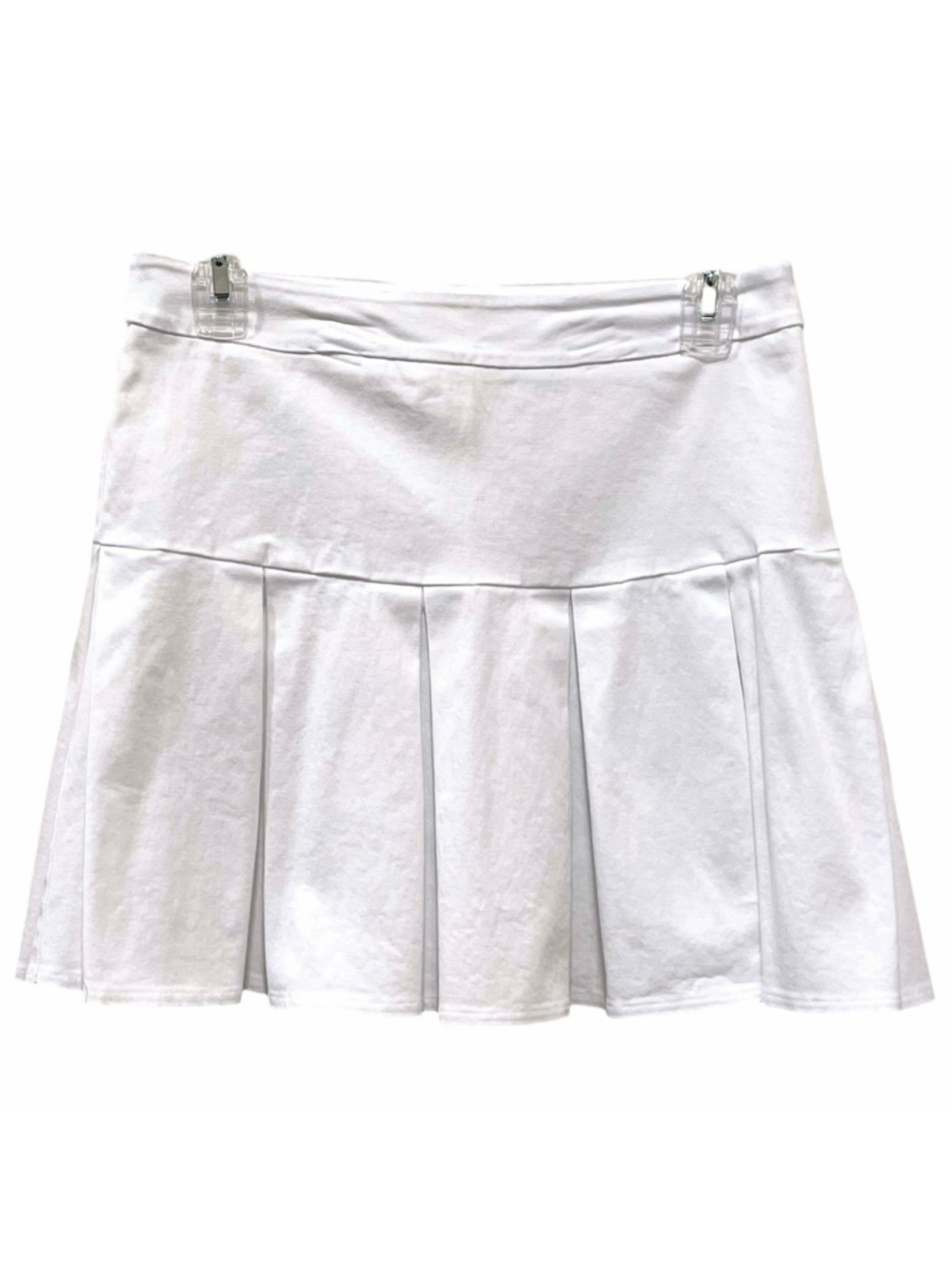 Limonata Womens Large Pleated Mini Tennis Skirt Preppy Princess Athletic White